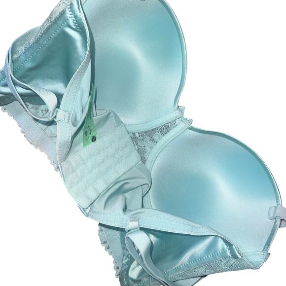 NWT Sexy Honeydew Intimates Full Figure Light Blue Lace Bra Size 36D - Picture 3 of 7